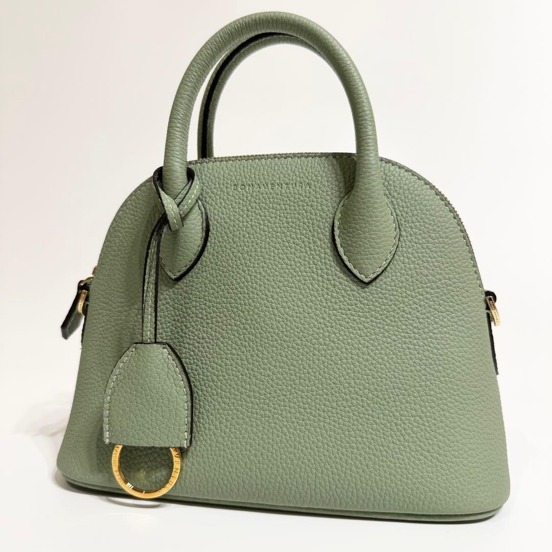 れい 様　ボナベンチュラ　エマ　ミニ　2wayショルダーバッグ　グリーン　レザー
