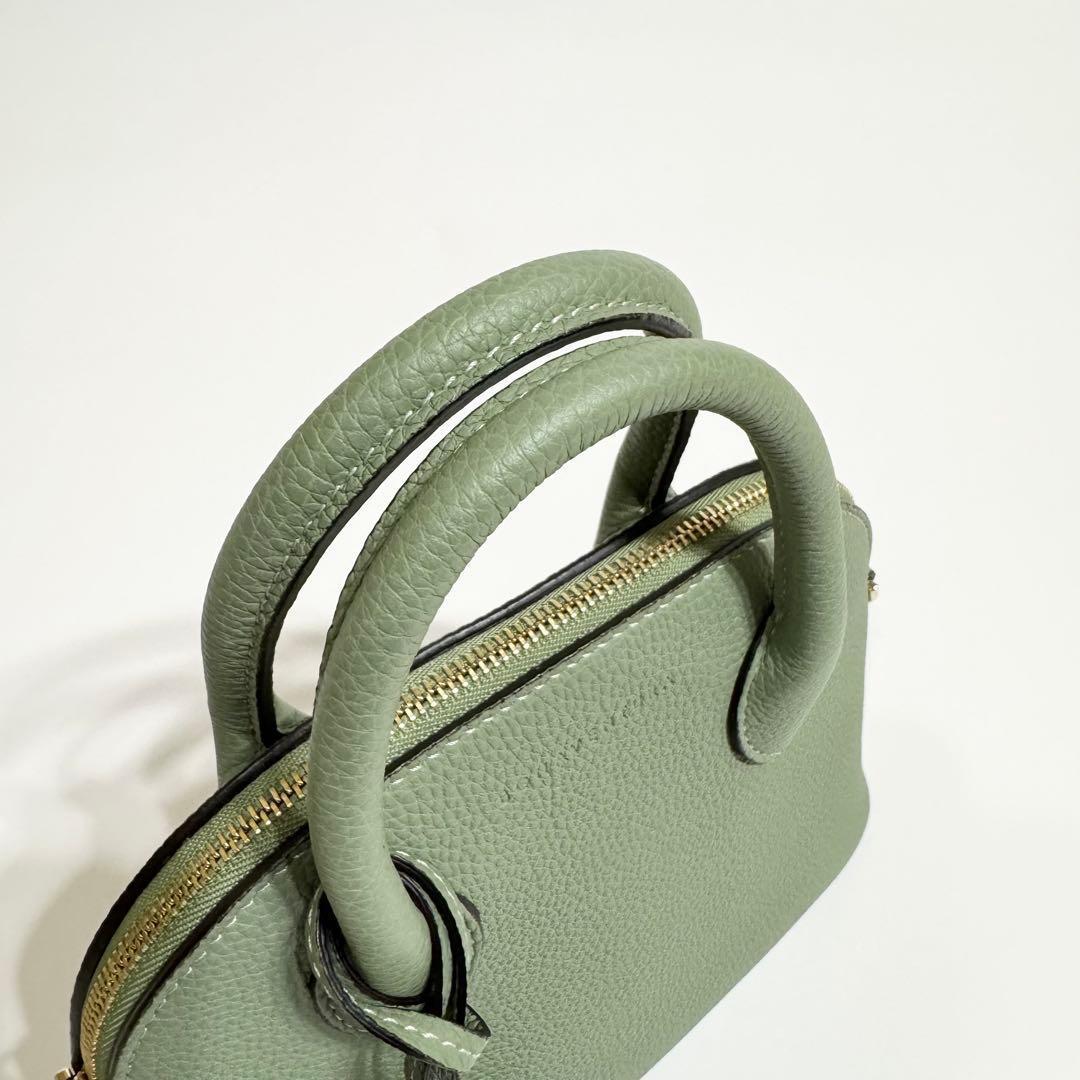 れい 様　ボナベンチュラ　エマ　ミニ　2wayショルダーバッグ　グリーン　レザー