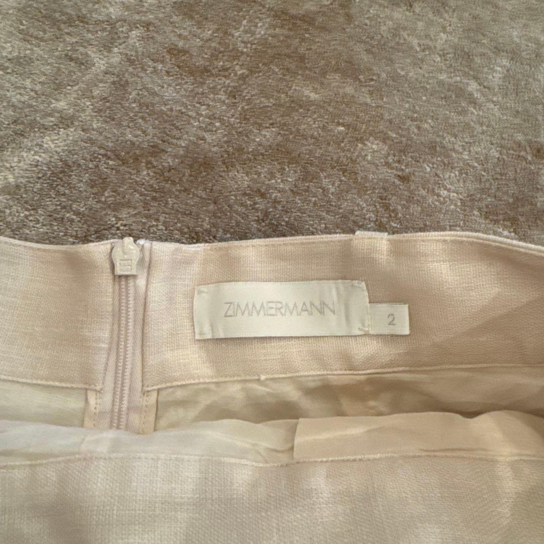 ジマーマン Zimmer mann 花柄リネンショートパンツ ベージュ