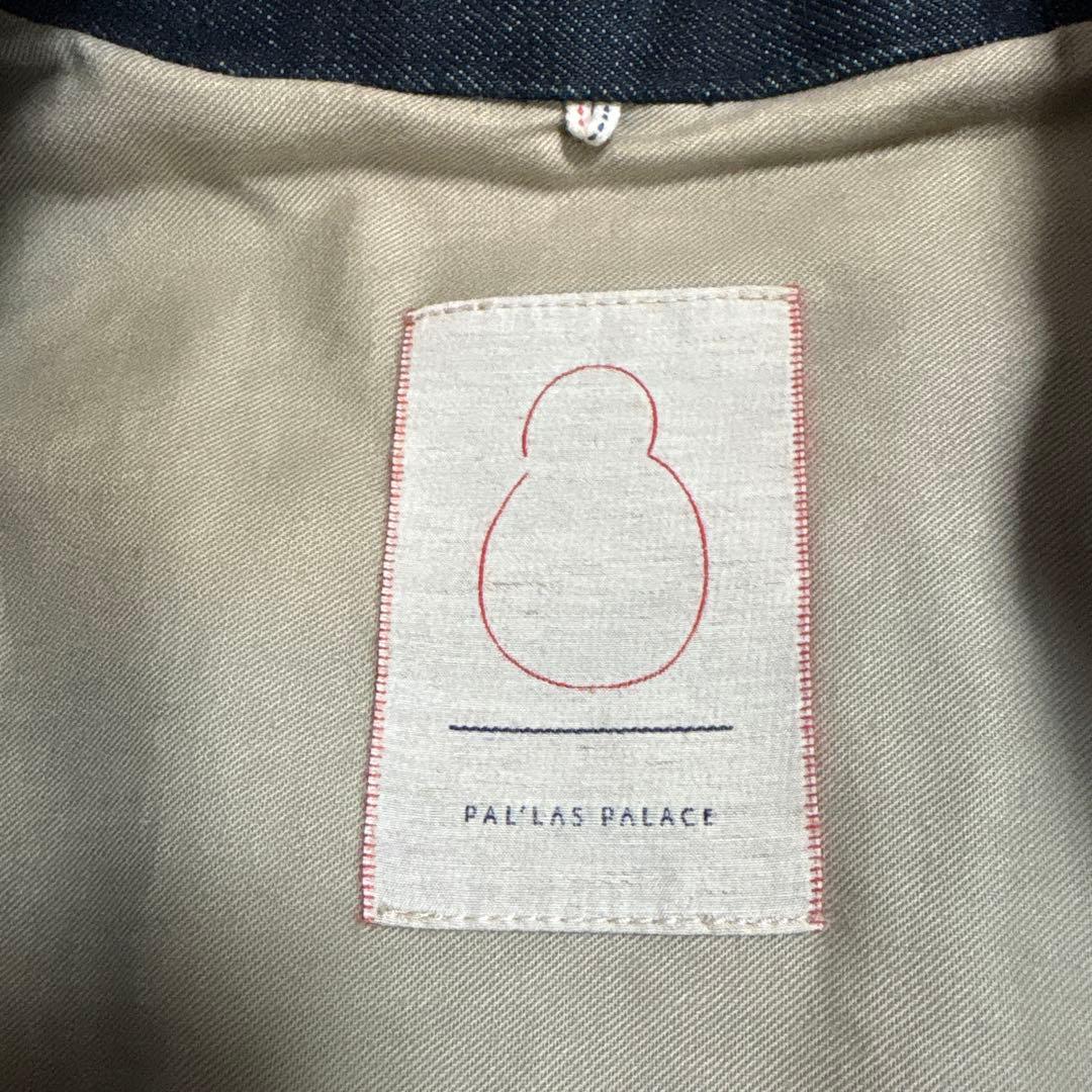 美品パラスパレス　ストレッチデニムボトル衿ブルゾン ネイビー　サイズ2