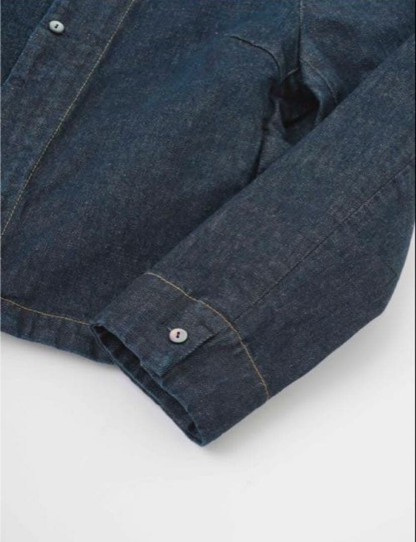 美品パラスパレス　ストレッチデニムボトル衿ブルゾン ネイビー　サイズ2