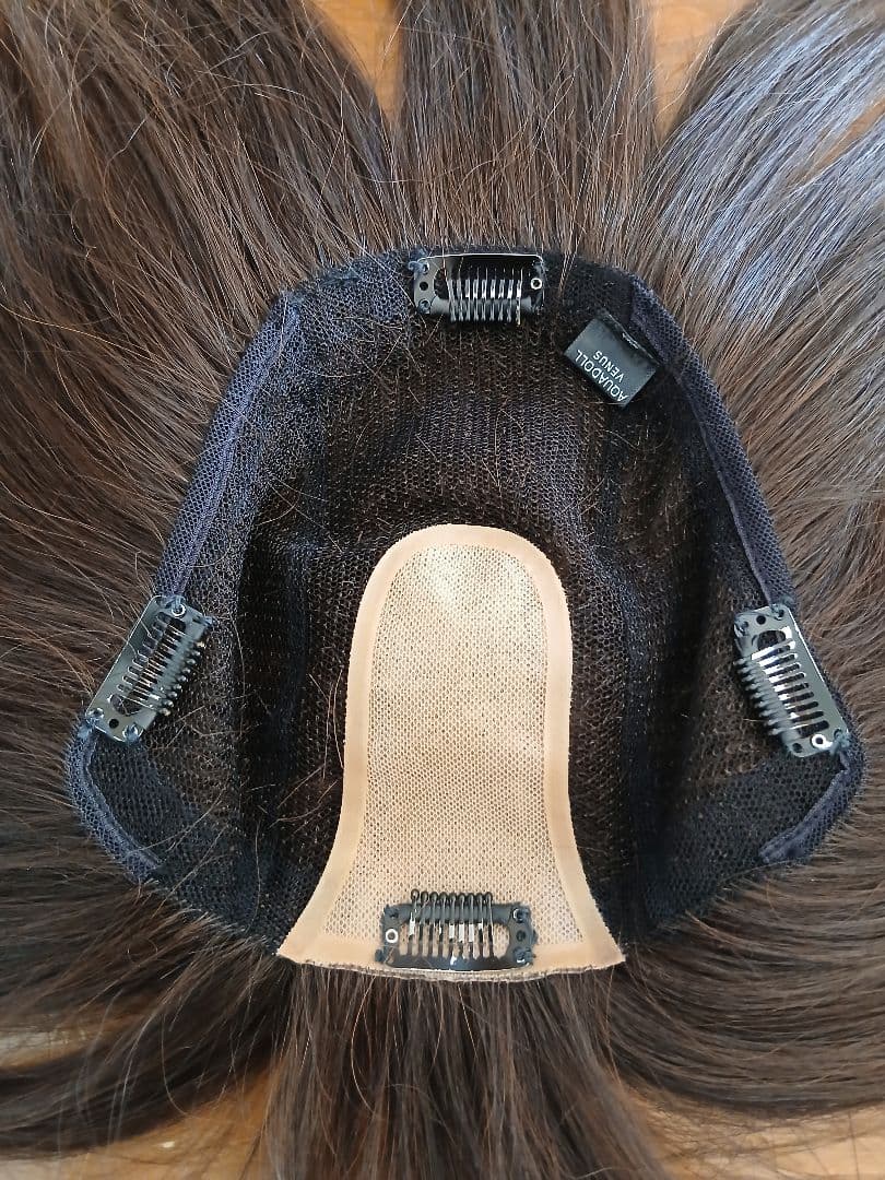 アクアドール　総手植え人毛MIX６分ウィッグ　リアルスキン　ナチュラルストレート