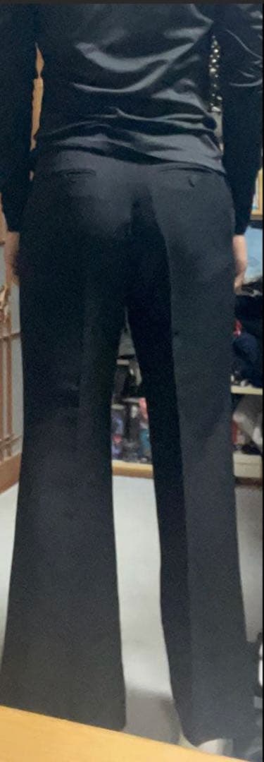 GUCCI グッチ　20ss フレアスラックス　ロゴパッチ　モヘア混　ミケーレ期