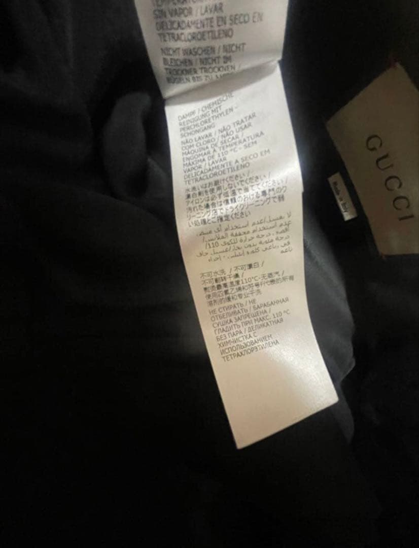 GUCCI グッチ　20ss フレアスラックス　ロゴパッチ　モヘア混　ミケーレ期