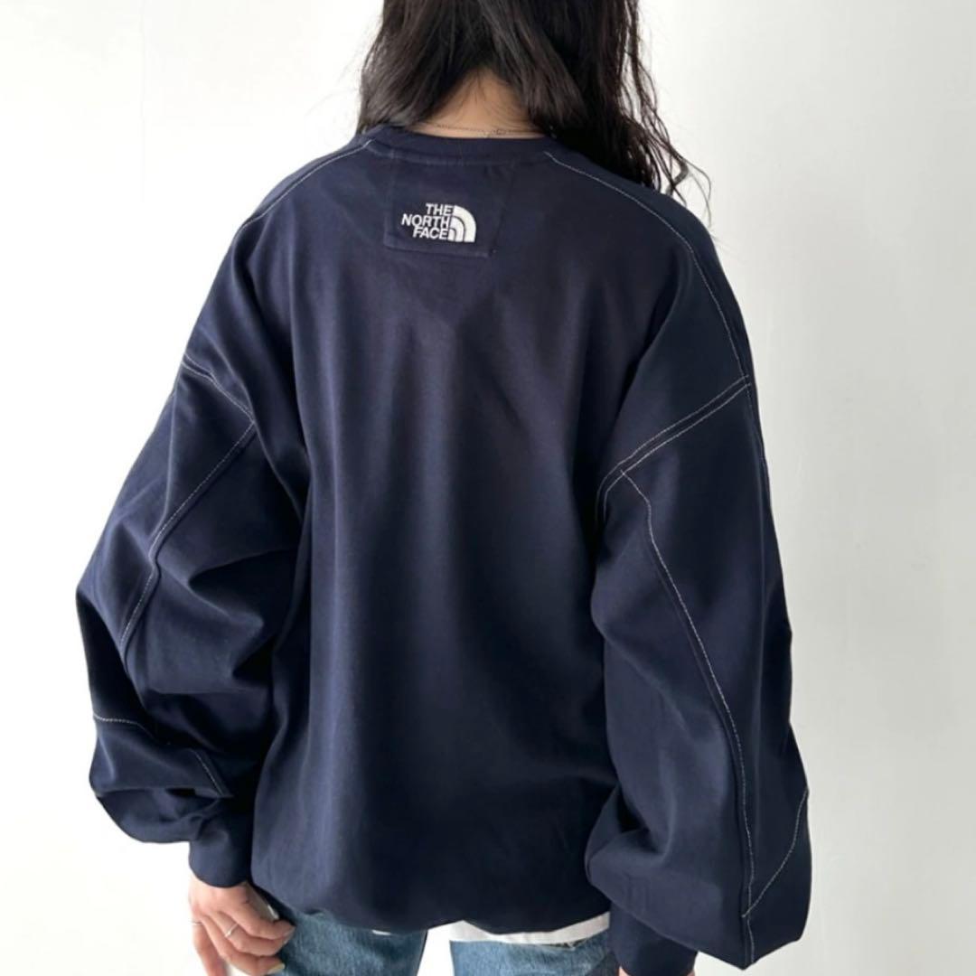 ザ・ノースフェイス ネイビー 新品タグ付き ステッチスウェットシャツ