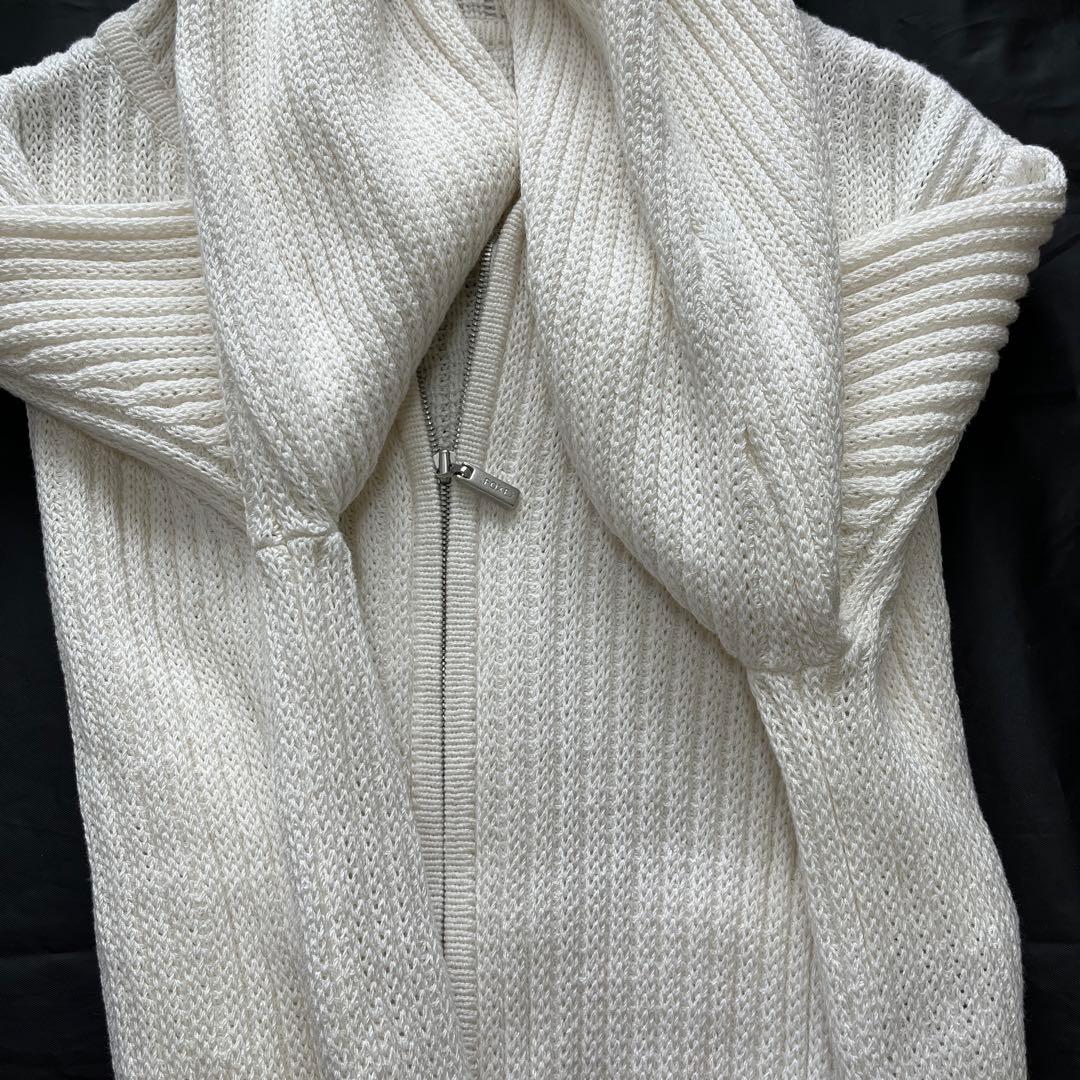 フォクシー HoodieFanニットパーカー ダブルジップ 38676　ロゴ