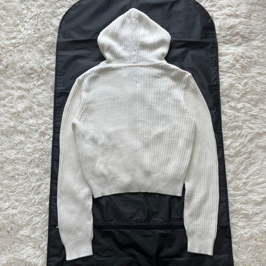 フォクシー HoodieFanニットパーカー ダブルジップ 38676　ロゴ