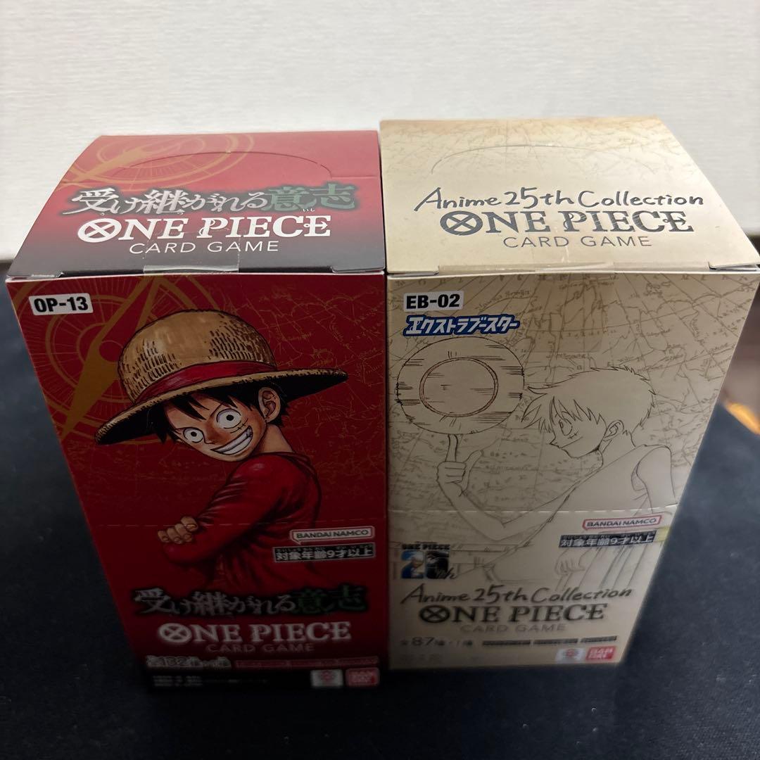 ワンピースカード box受け継がれる意志 Anime25th 2BOXテープ付き