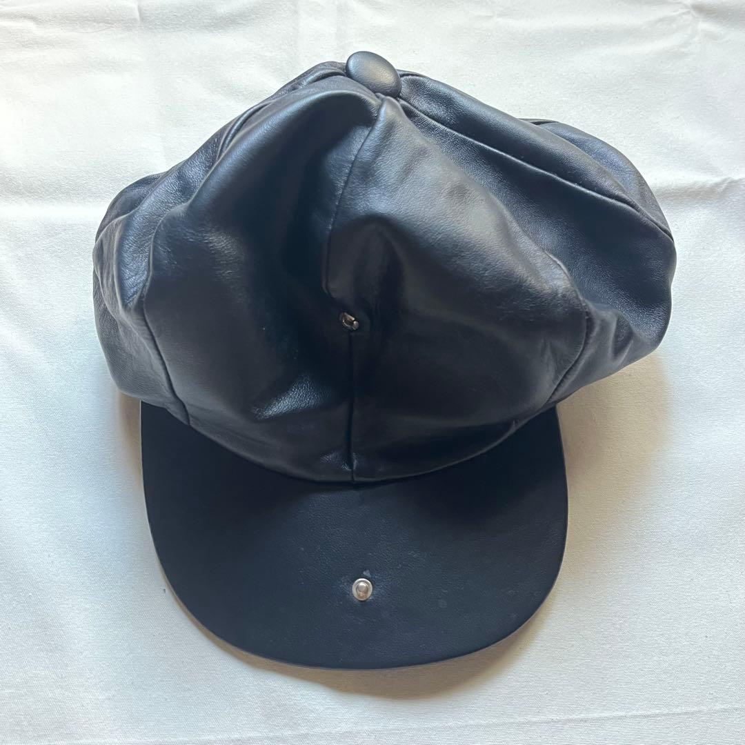 NEW YORK HAT BIG APPLE キャスケット　レザー　ベレー帽