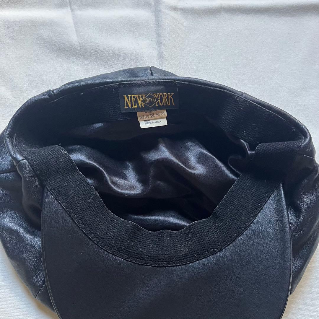 NEW YORK HAT BIG APPLE キャスケット　レザー　ベレー帽
