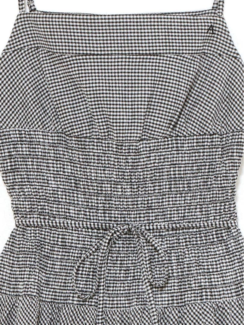 ANDMARY Betty shirring mini dress ブラック