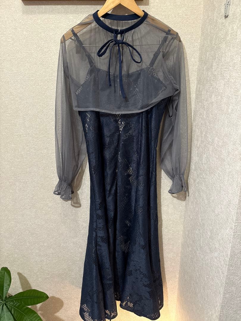 3wayシフォンボレロ&レースキャミドレス / Mサイズ