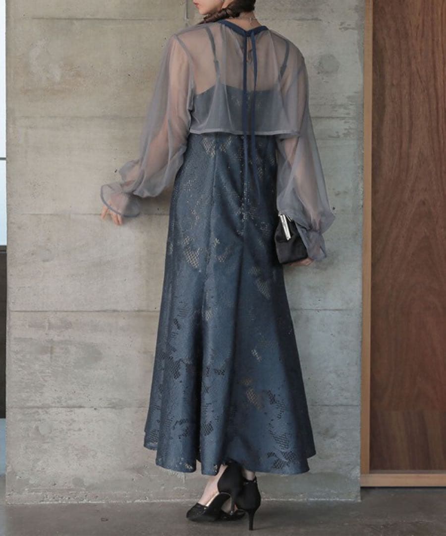 3wayシフォンボレロ&レースキャミドレス / Mサイズ