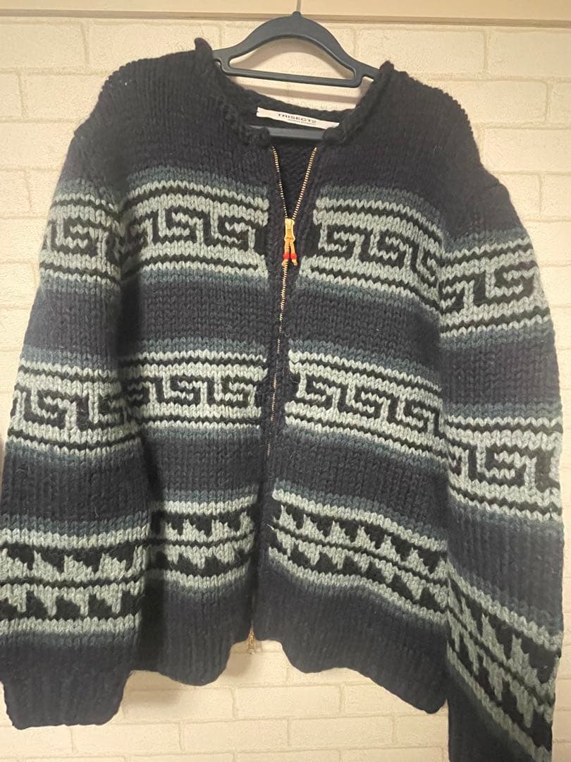 TRISECT2 JOURNAL STANDARD ジップアップ　ニットセーター