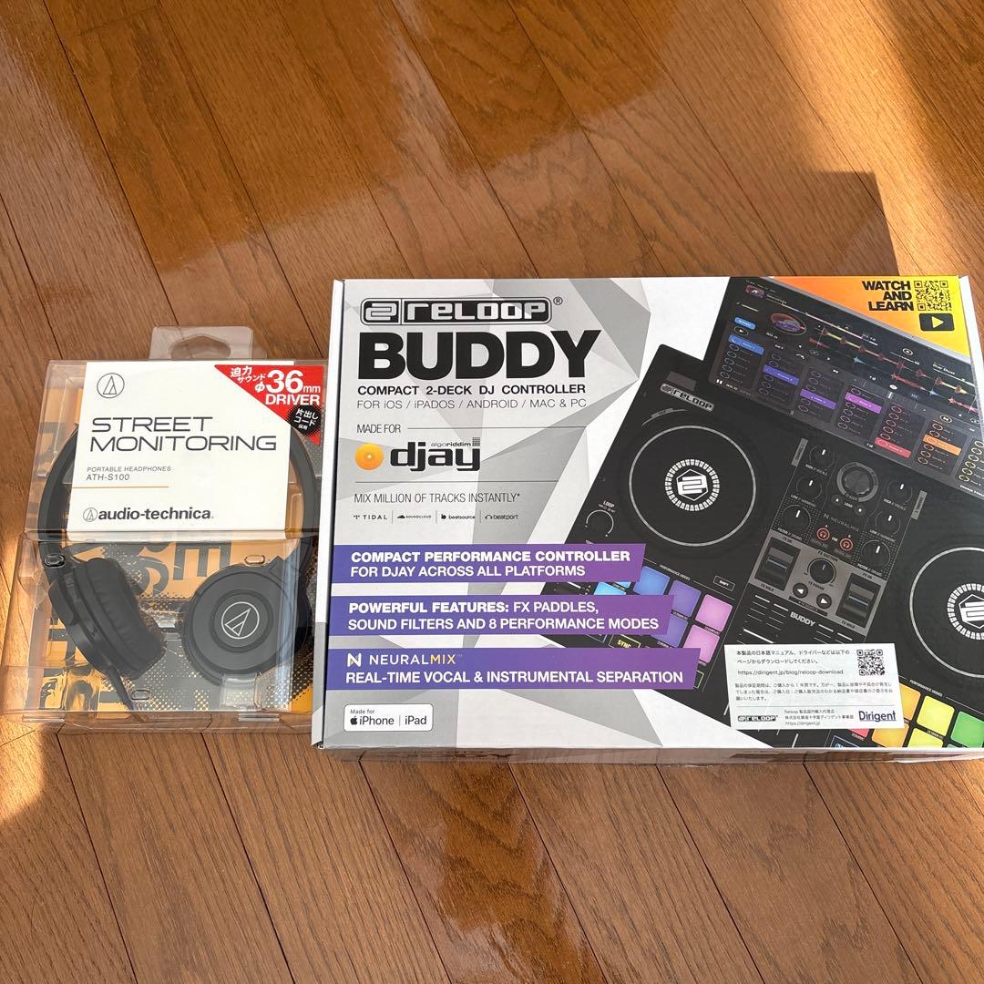 【ほぼ未使用】Reloop Buddy DJコントローラー　ヘッドホン付き