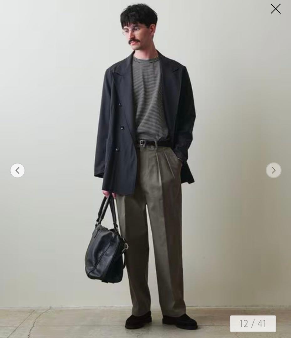 ＜Steven Alan＞ ドリル インツープリーツ ドレス トラウザーズ