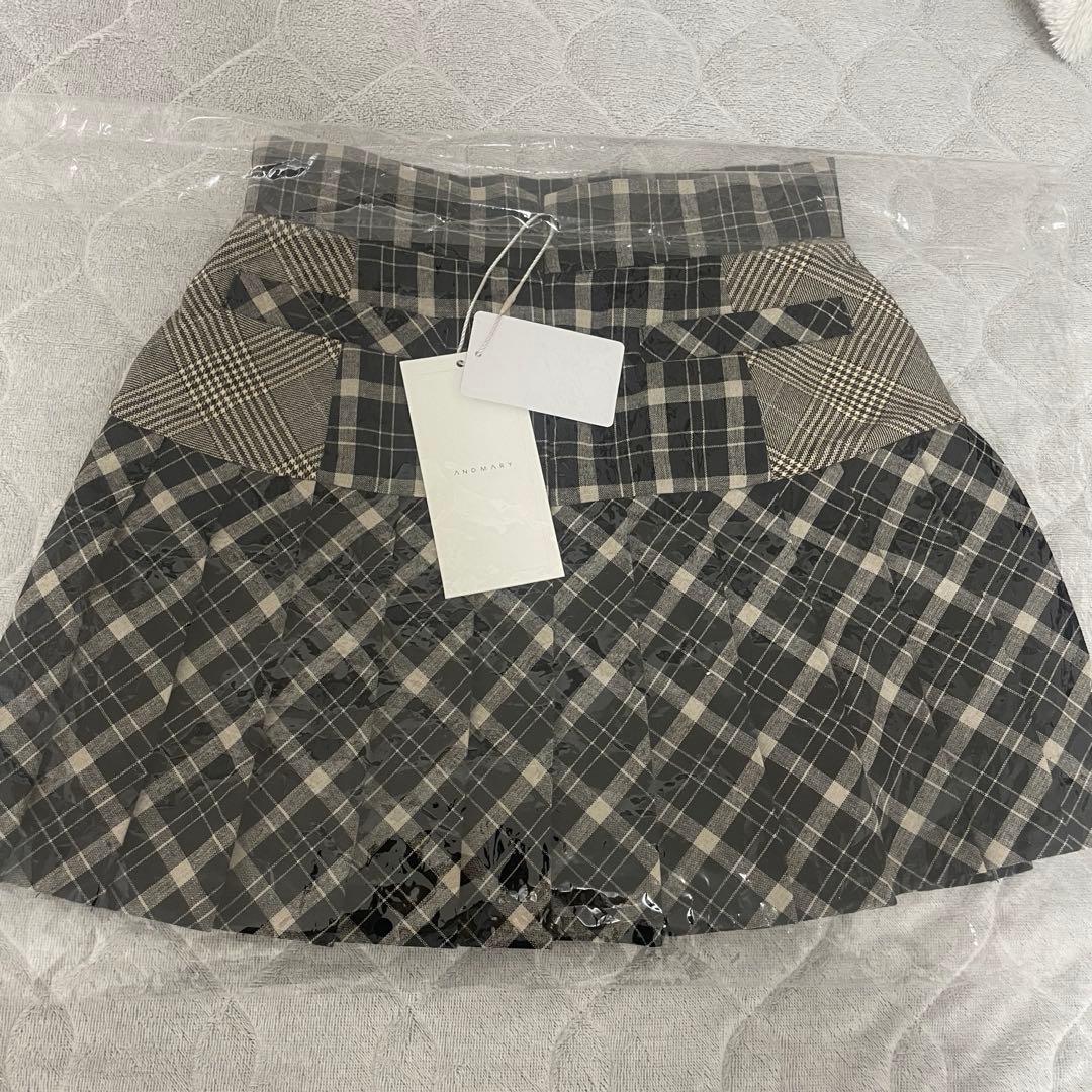 【正規品】Coco check pleats skirt black Sサイズ