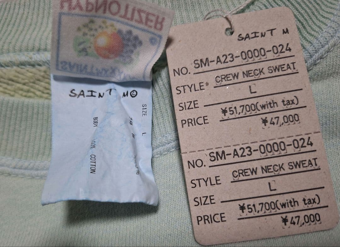 ★SAINT MICHAELセントマイケルJESUS CREWNECKスウェット