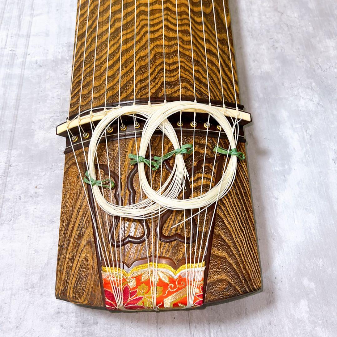 超希少! お琴　箏　麻型彫り　ダイヤモンド彫り　13弦　くり甲　高級素材　上角