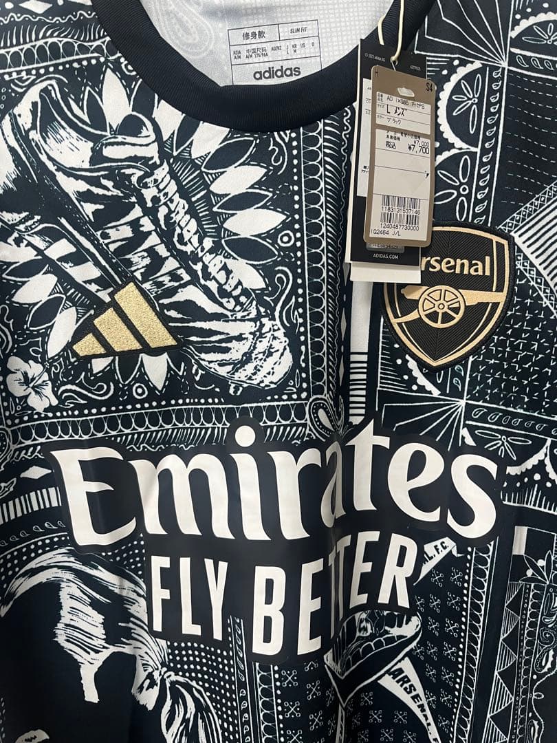 新品・未使用　アーセナル adidas イアン・ライトプレマッチLサイズ