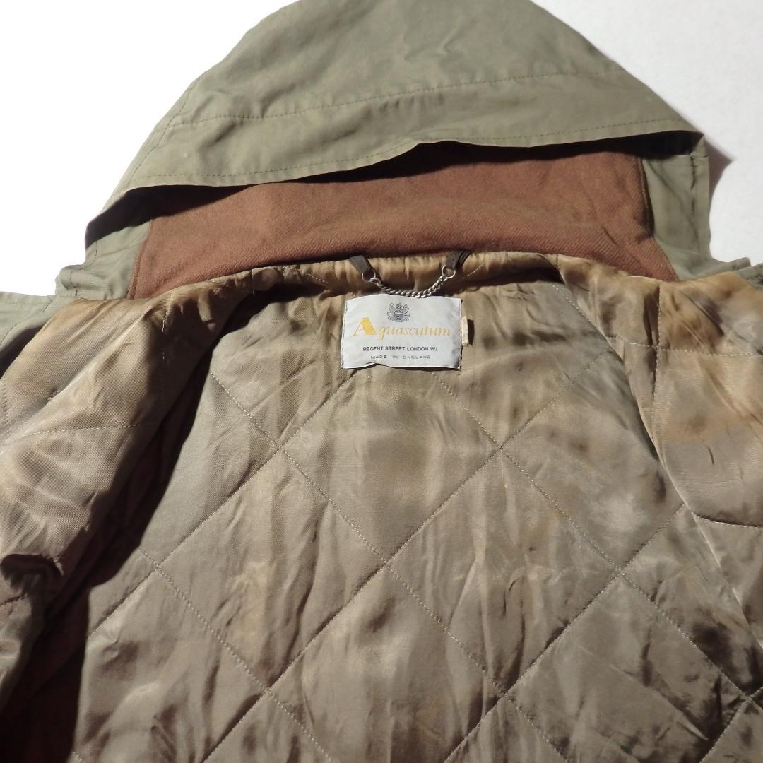 希少 英国製 Aquascutum ダッフルコート 38 オリーブ
