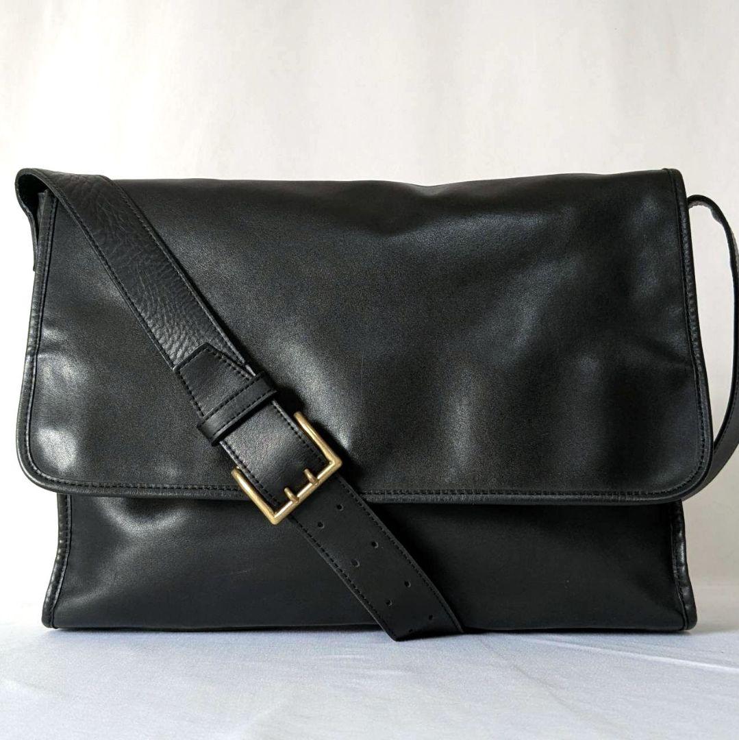 SOMES SADDLE ショルダーバッグ メッセンジャーバッグ 本革 ブラック