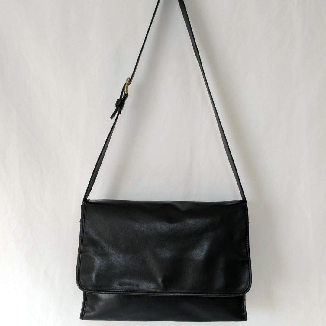 SOMES SADDLE ショルダーバッグ メッセンジャーバッグ 本革 ブラック