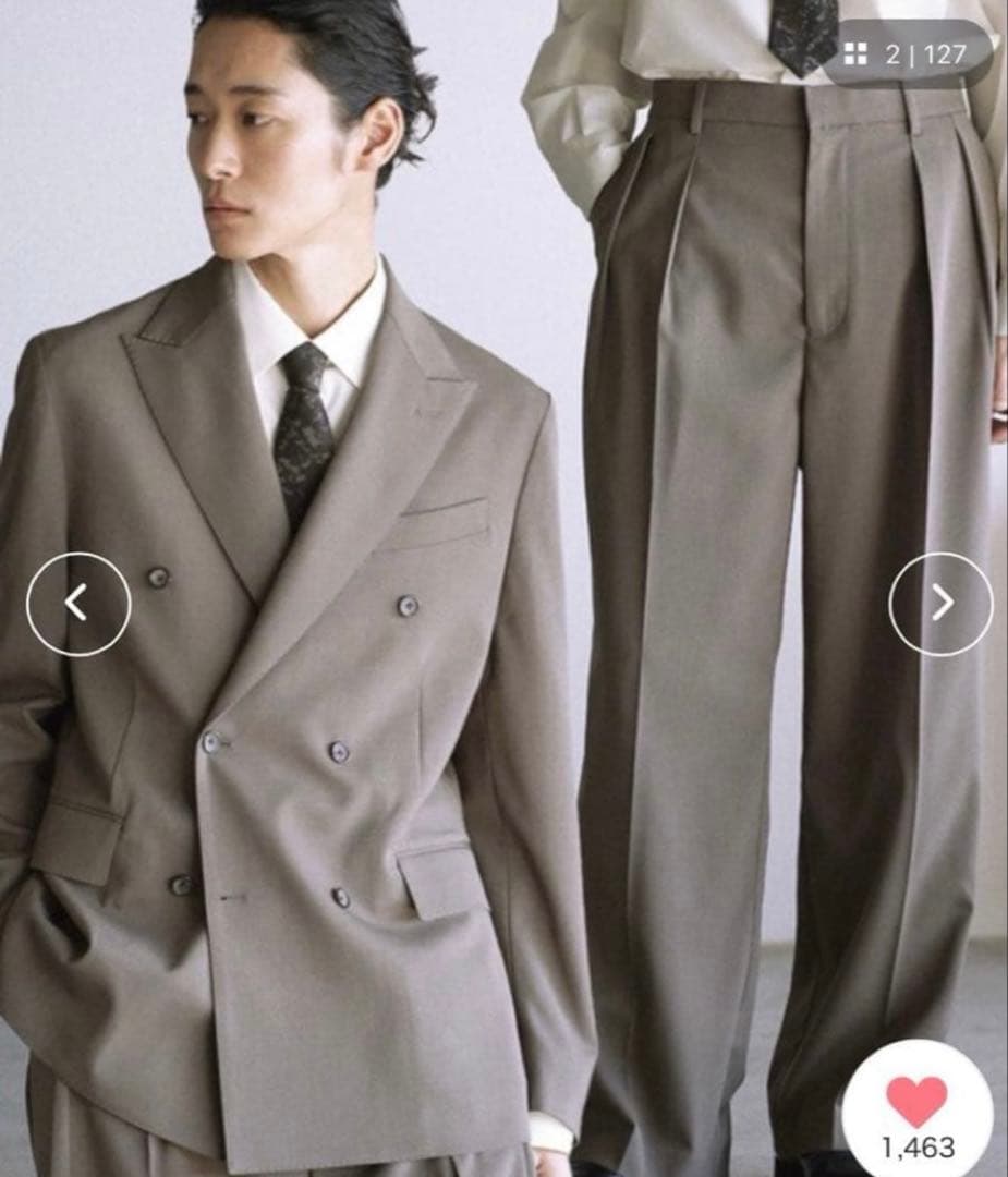 WYM LIDNM　HIGH TWIST PE DOUBLE SUIT Sサイズ