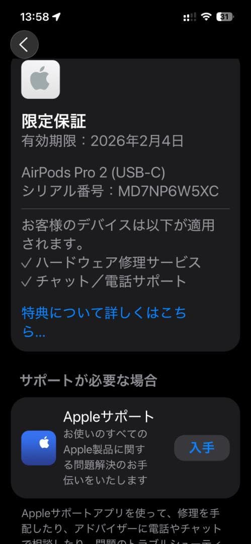 正規品　Apple AirPods Pro 第二世代　USB-C 超美品