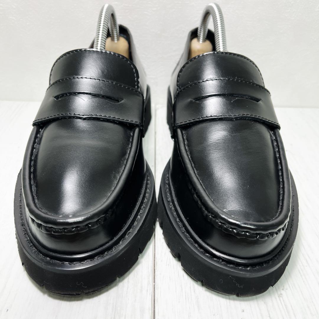 カミナンド US6 ローファー　厚底 ブラック