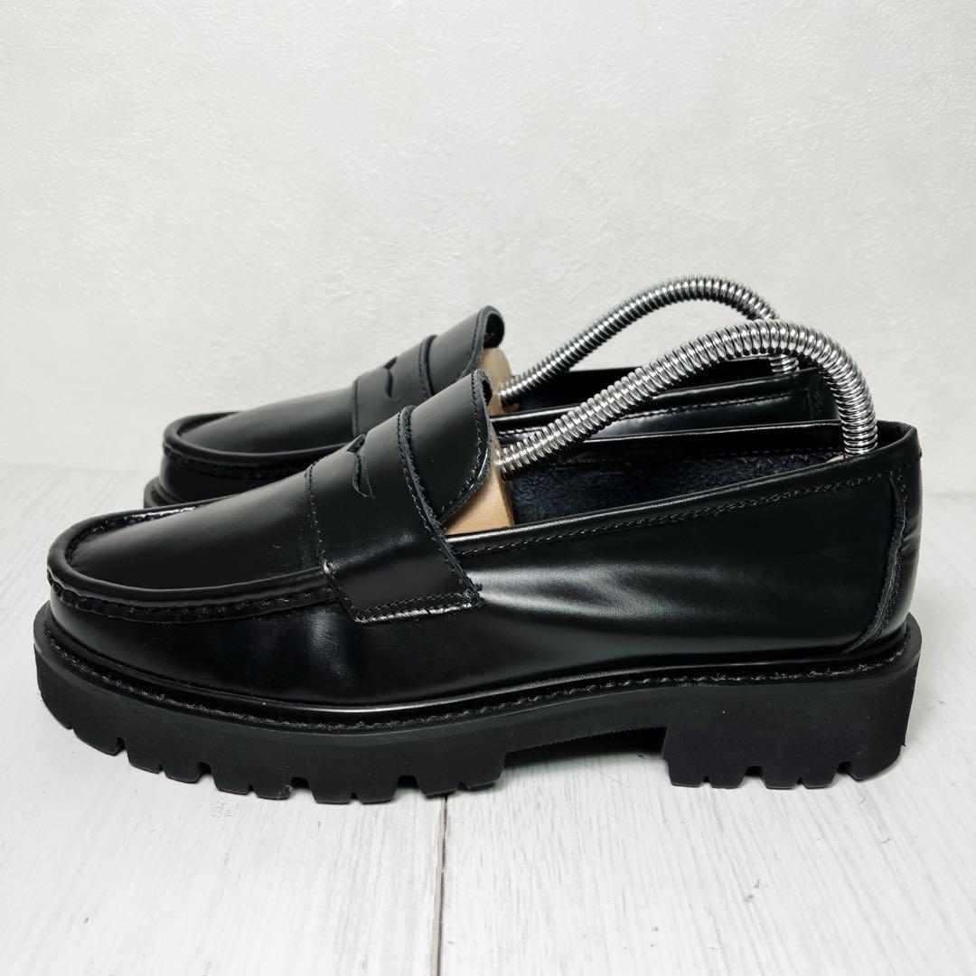 カミナンド US6 ローファー　厚底 ブラック