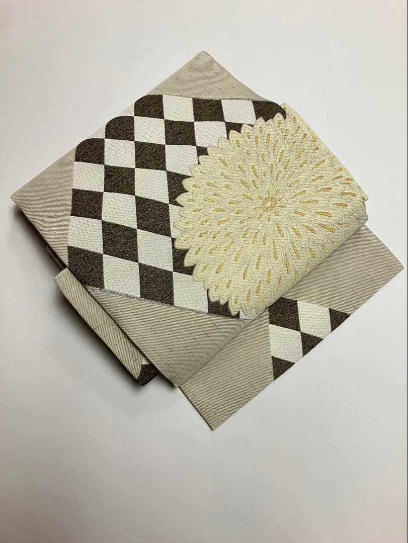 お仕立て上がり名古屋帯　新品未使用品　正絹　西陣織　No.346