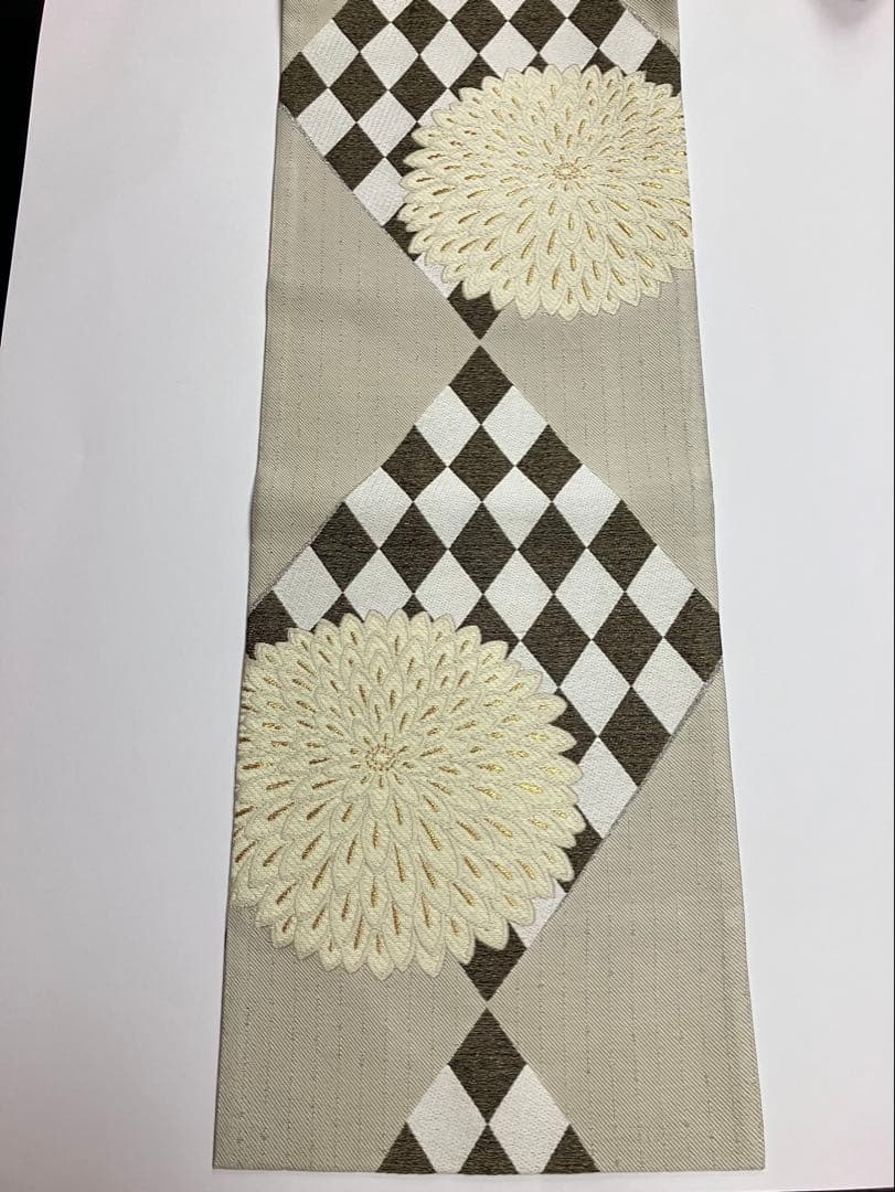 お仕立て上がり名古屋帯　新品未使用品　正絹　西陣織　No.346