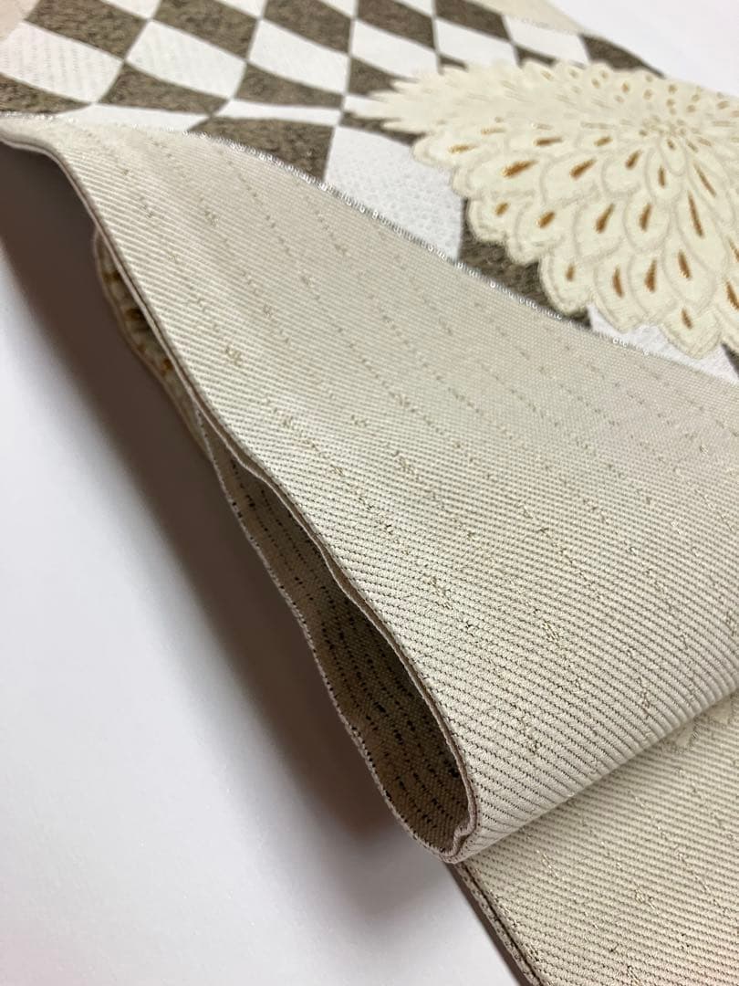 お仕立て上がり名古屋帯　新品未使用品　正絹　西陣織　No.346