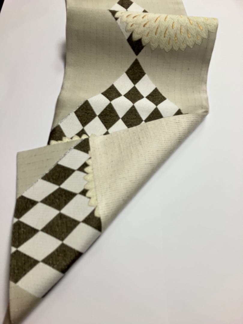 お仕立て上がり名古屋帯　新品未使用品　正絹　西陣織　No.346