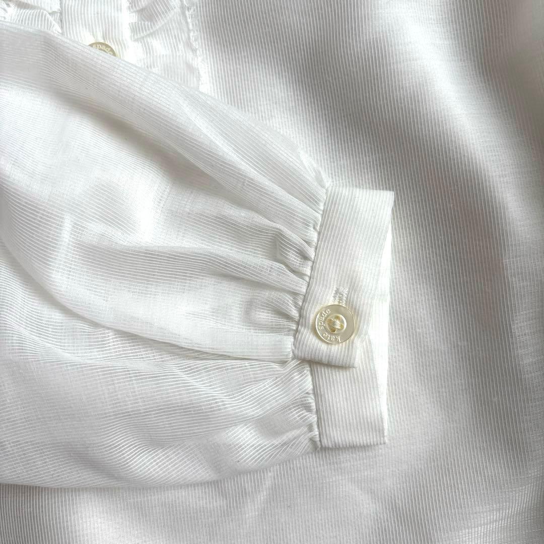 セール　kate spade ケイトスペード　フリル　白　長袖　ブラウス　１２０