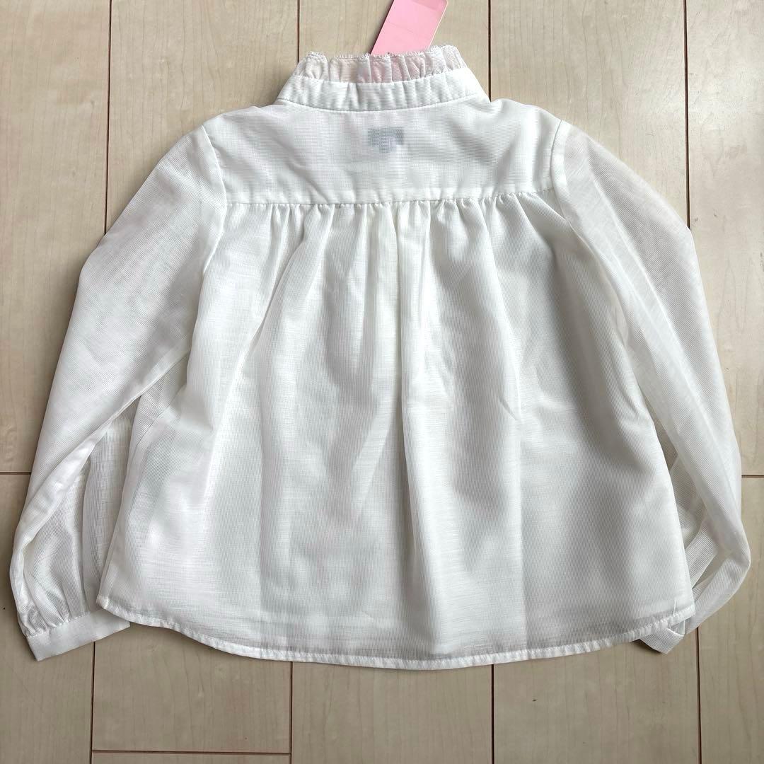 セール　kate spade ケイトスペード　フリル　白　長袖　ブラウス　１２０