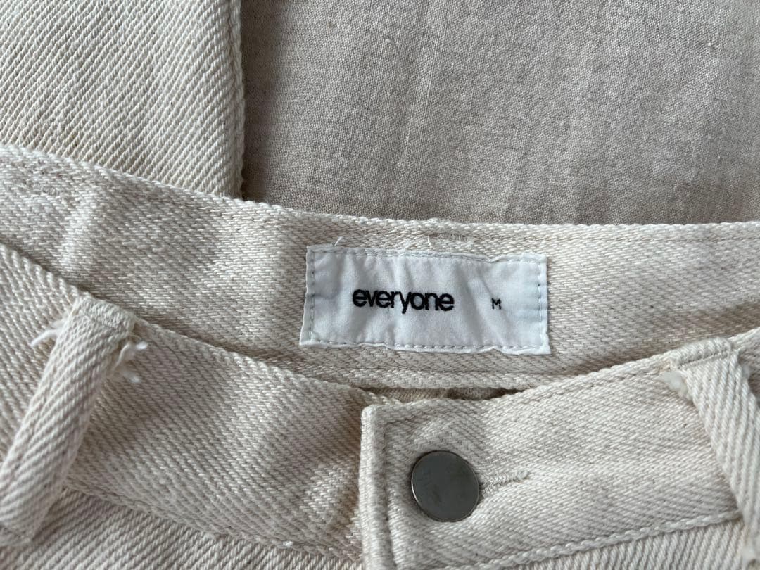 everyone エブリワン soft denim pants ECRU M