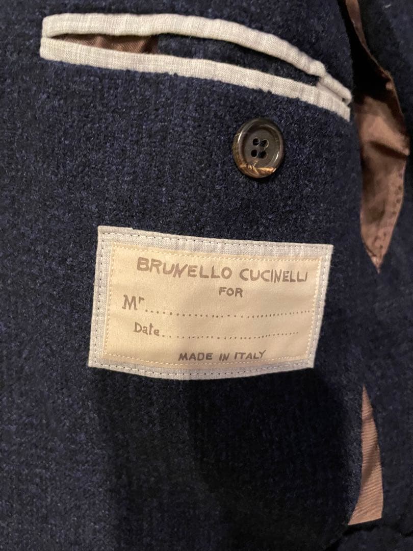 美品BRUNELLO CUCINELLI テーラードジャケット 44 ネイビー