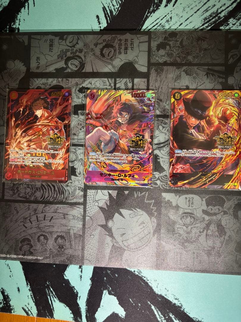 3rd Anniversary Setプロモ3周年　エース　ルフィ　サボ　台紙込
