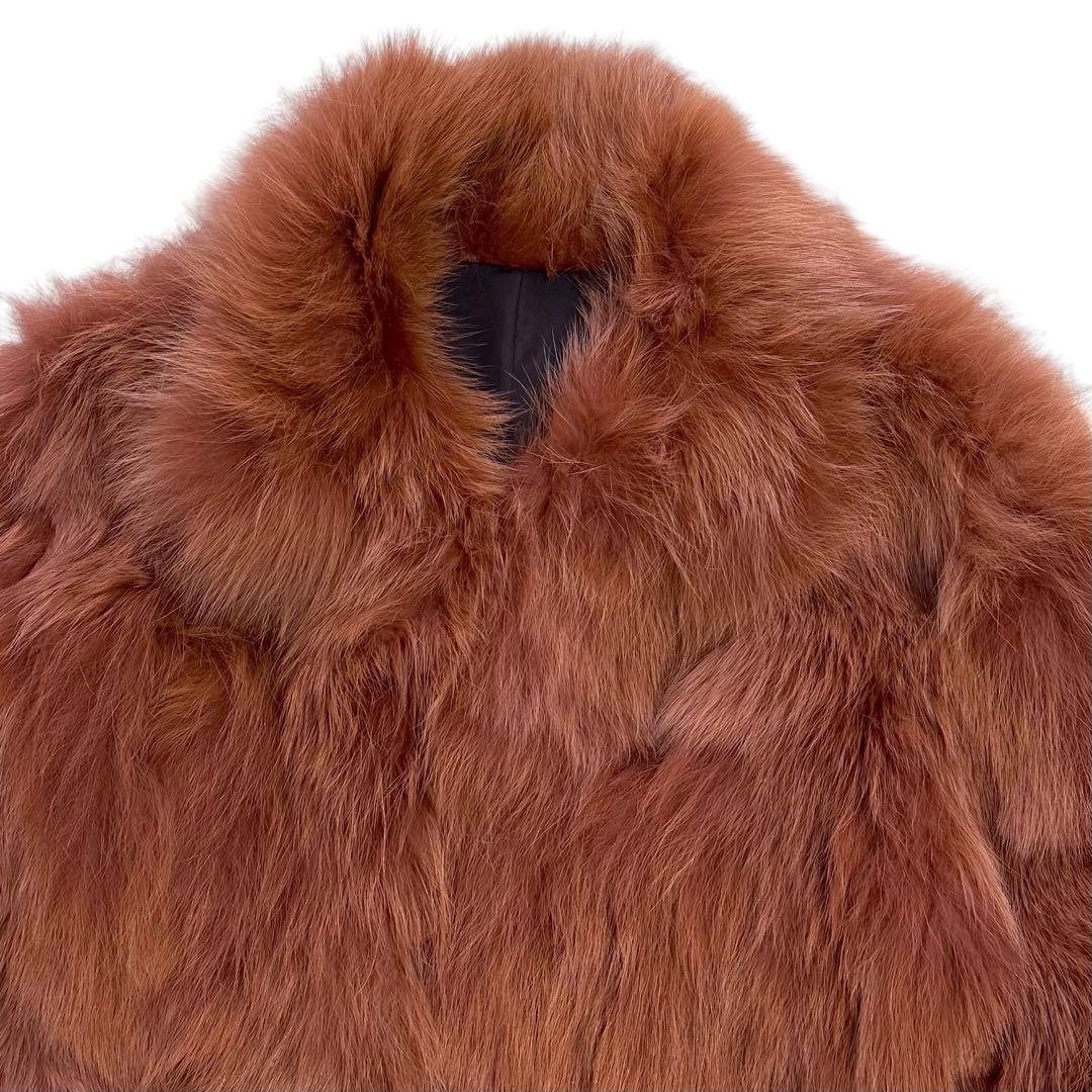 【希少色】フォックス リアルファー クロップド丈 ジャケット フレアスリーブ