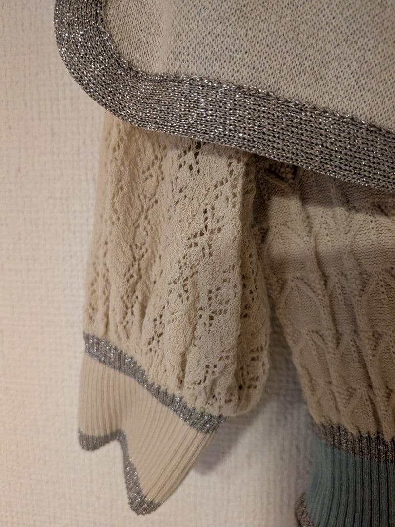 週末値下げ！縷縷夢兎ルルムウ　ラメニットワンピース　花柄