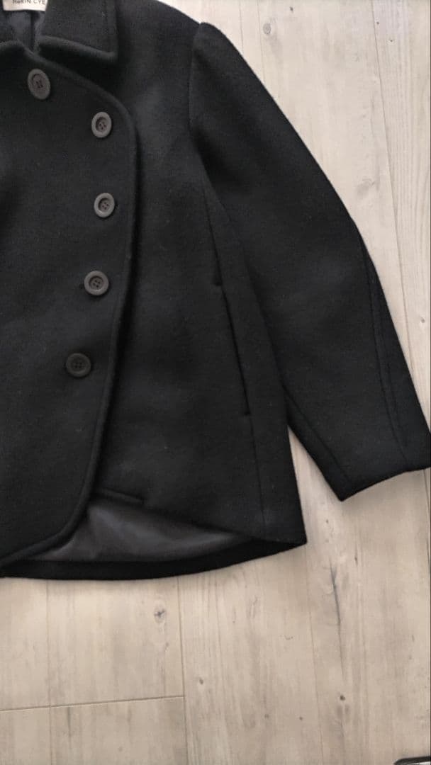 HeRIN.CYE ラウンドボディウールコートジャケット✩ステンカラー✩ブラック