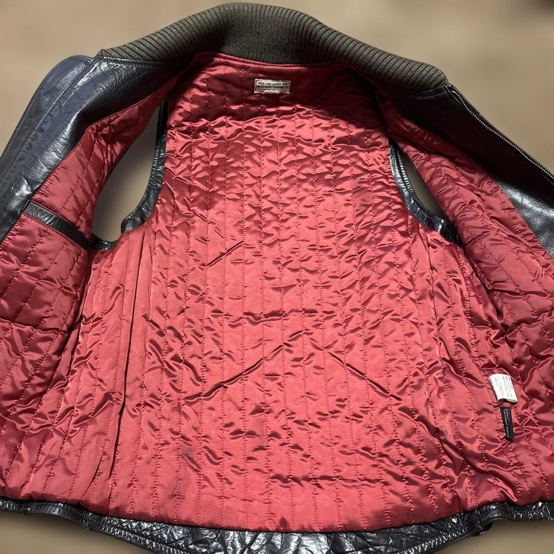 カ*シ様 ジャンク品　36inch ウエストライド　レザーベスト