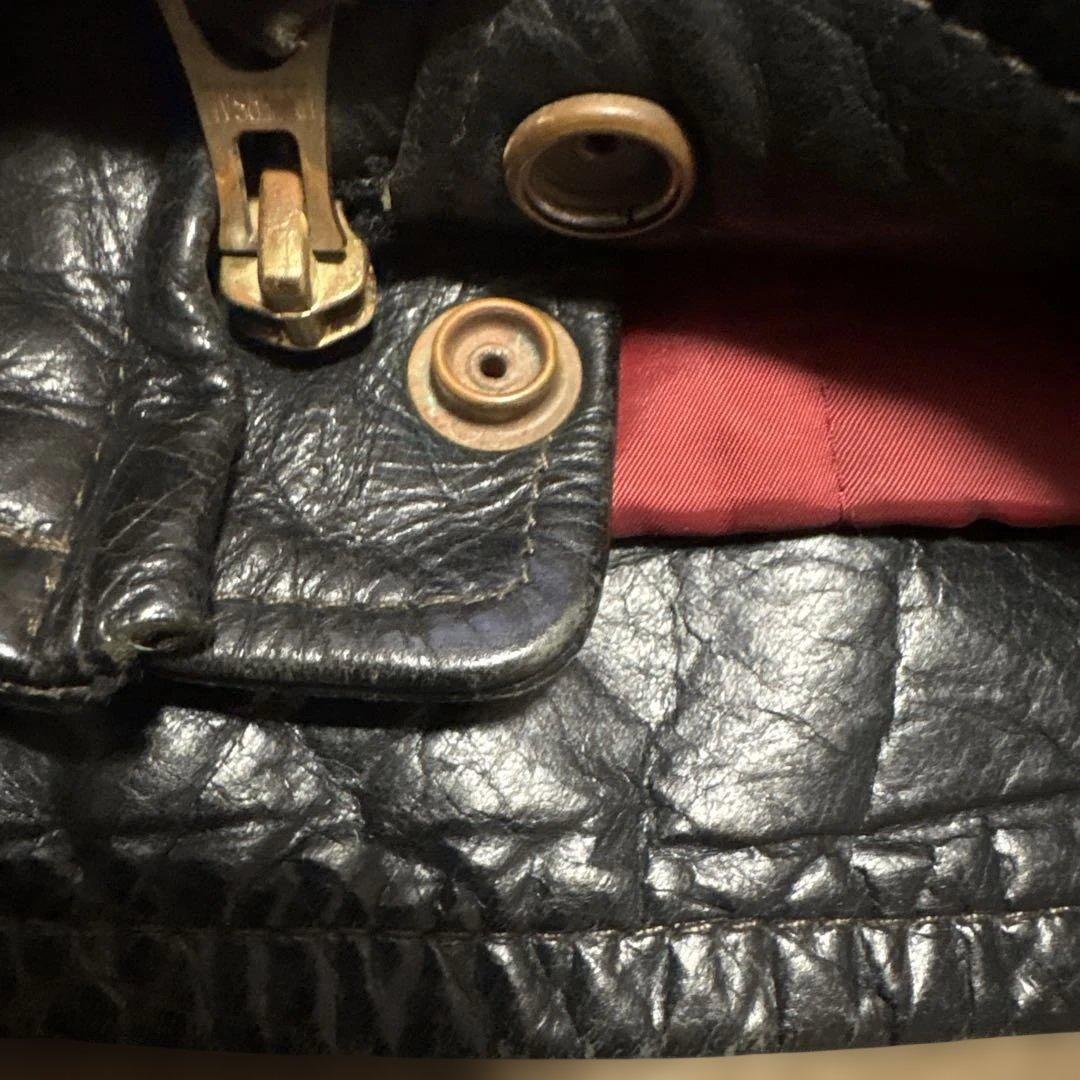 カ*シ様 ジャンク品　36inch ウエストライド　レザーベスト