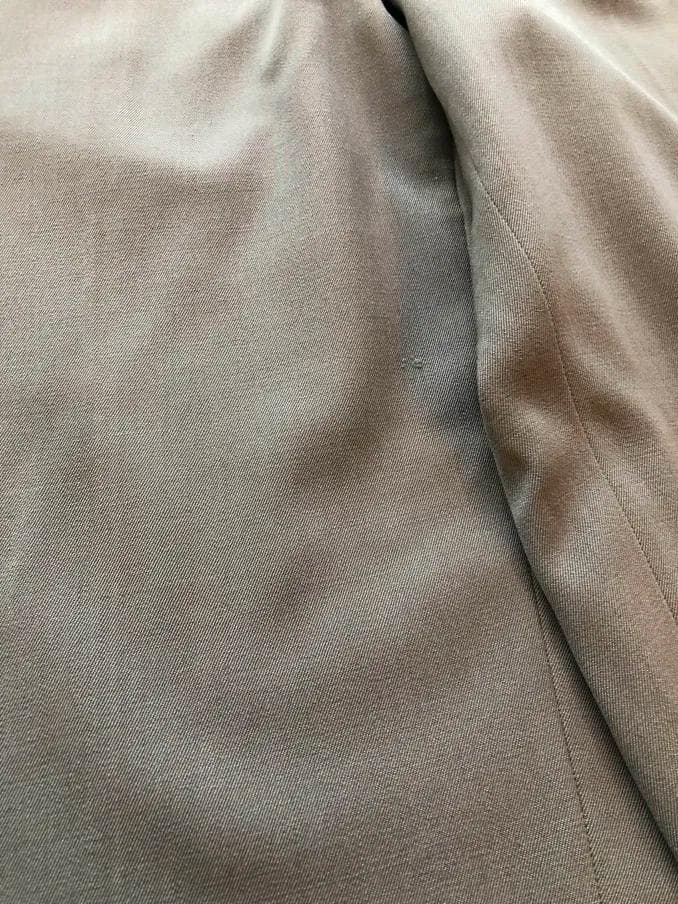 40s 50s カーキ×グレー ウール ギャバジン織り スラックス ヴィンテージ