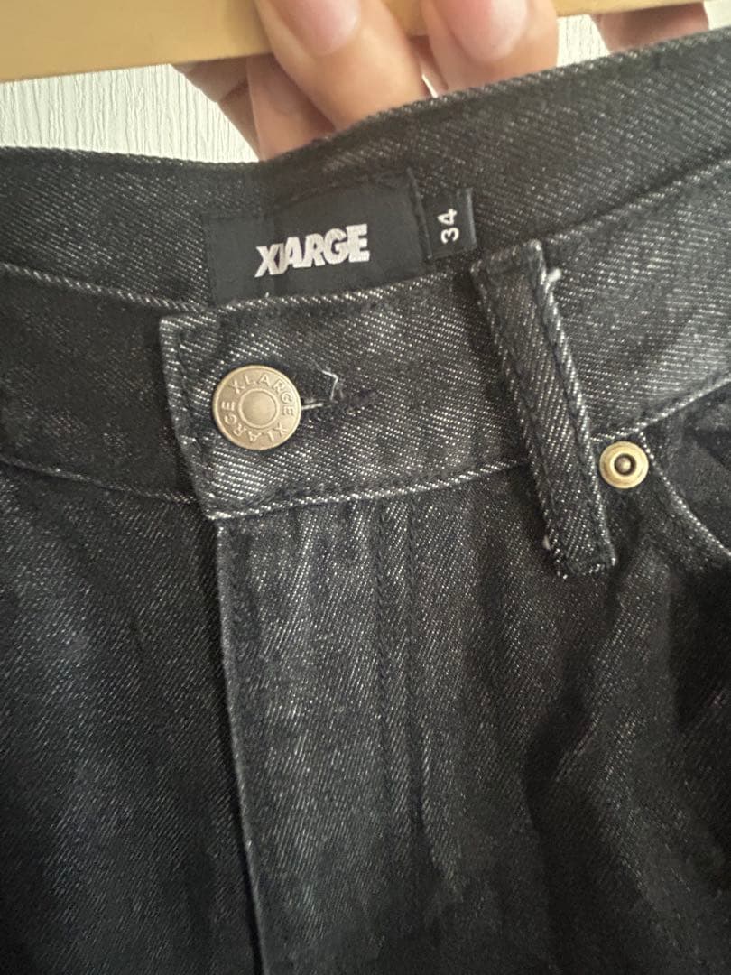 XLARGE フレイム　炎　デニム　ハーフパンツ