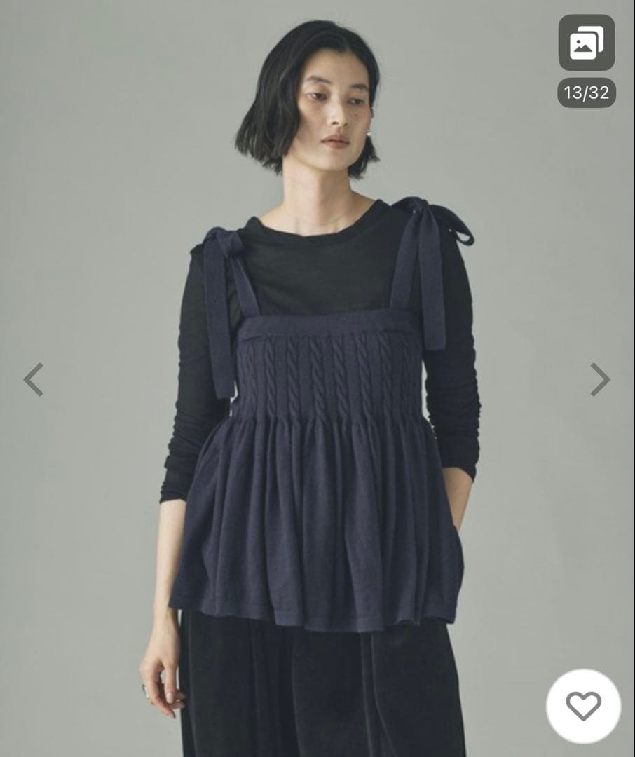 【新品タグ付】カレンソロジー Curensology ウールリネンキャミソール