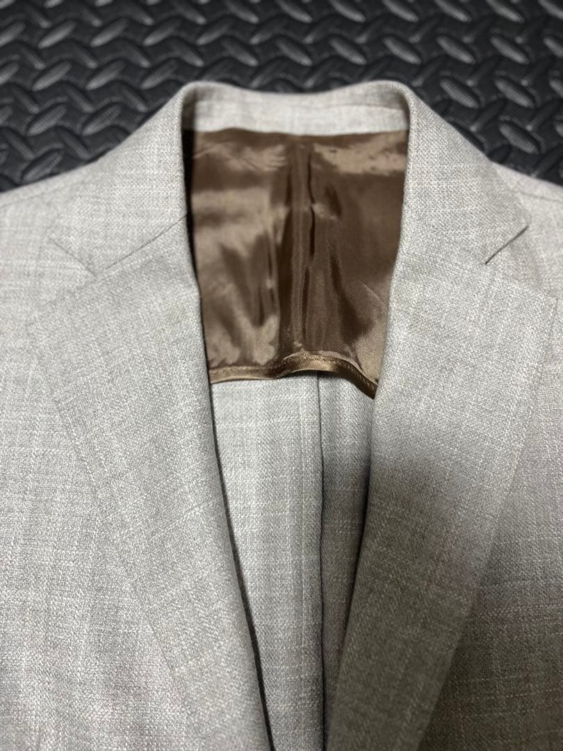 BARBA バルバ ジャケット 46 グレージュ　ウール シルク カシミヤ