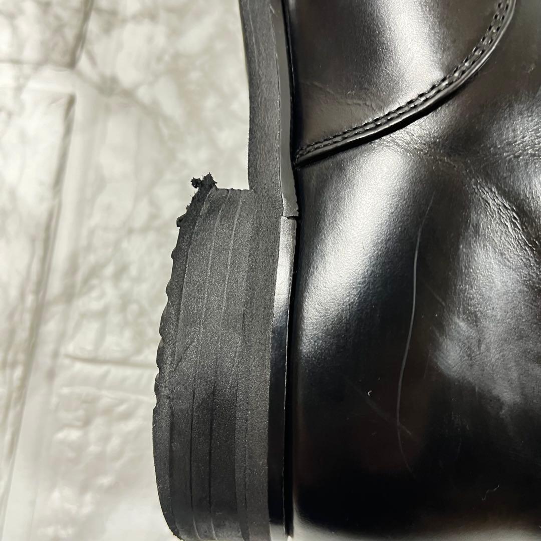 【美品】三陽山長　柔二　ストレートチップ　ビブラムソール　ブラック　26㎝